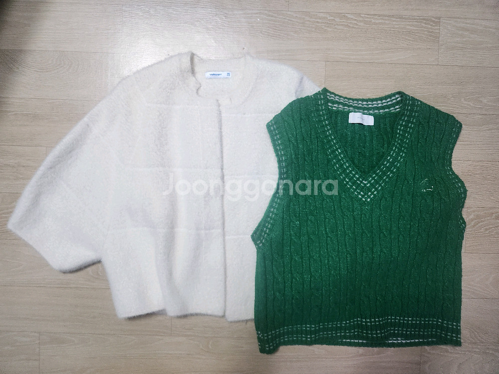 여성 니트 세트 (원피스+베스트)--0