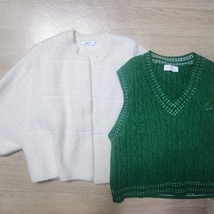 여성 니트 세트 (원피스+베스트)