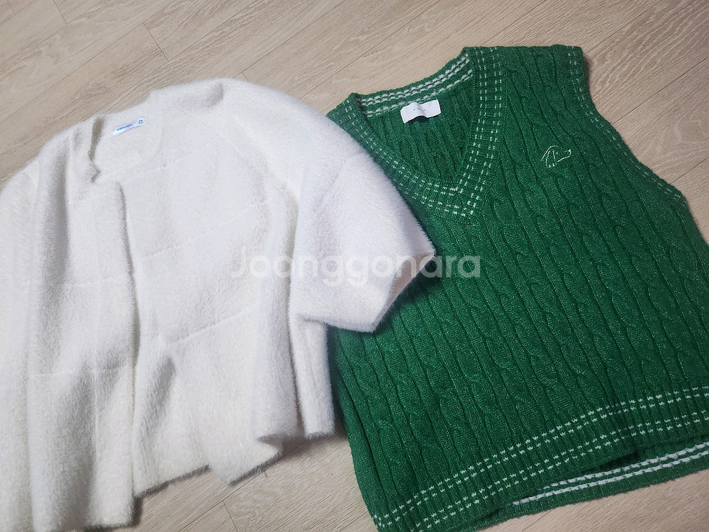 여성 니트 세트 (원피스+베스트)--1