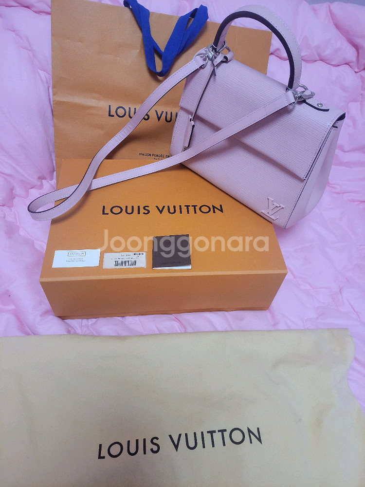 정품)급처상태좋음!루이비통 핑크에삐클루니bb크로스백가방--0