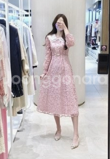 잇미샤 it michaa 카라배색 레이스 원피스 55사이즈--2