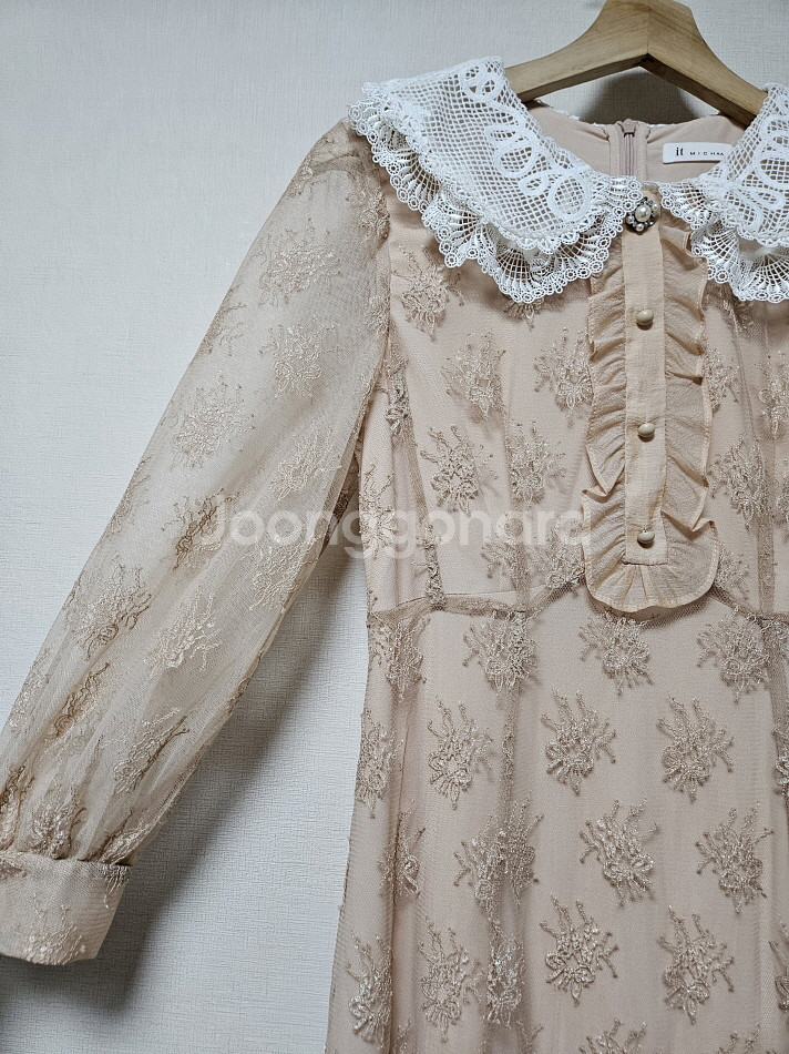 잇미샤 it michaa 카라배색 레이스 원피스 55사이즈--6