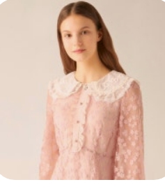 잇미샤 it michaa 카라배색 레이스 원피스 55사이즈--3