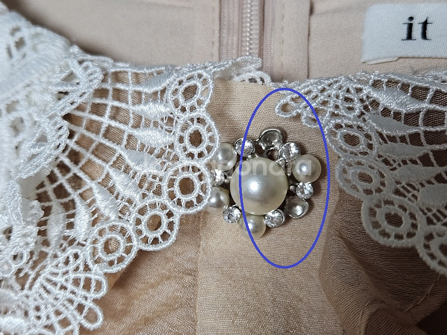 잇미샤 it michaa 카라배색 레이스 원피스 55사이즈--9