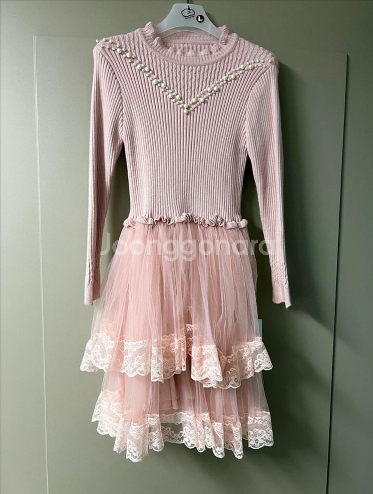 플로럴 레이스 원피스 여아 드레스 원피스 120-130--0