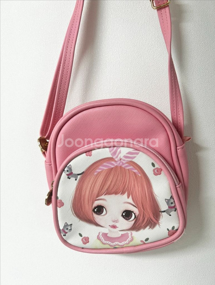 캐릭터 핑크 크로스백 예쁜 여아 가방--0