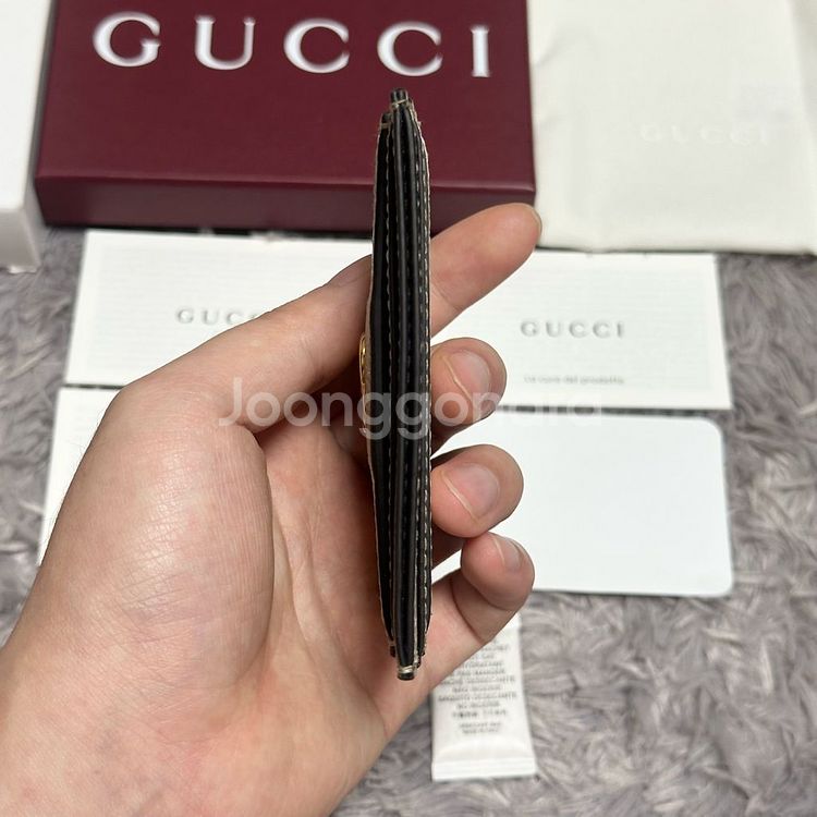 [미사용/새상품] 구찌 GG 오피디아 카드지갑 베이지--2