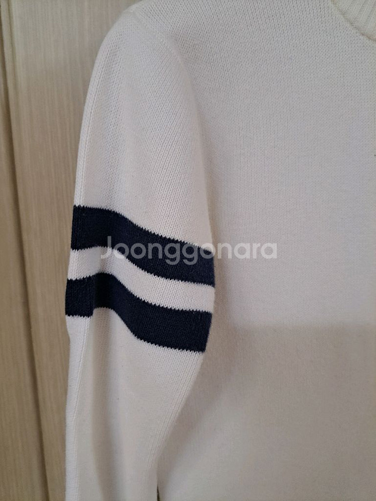 폴로 랄프로렌 화이트 니트 집업 가디건--1