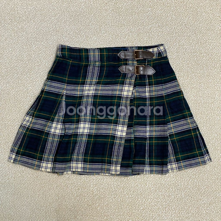 (정품) 폴로 신형 키즈 타탄체크 플리츠 스커트 8세--0