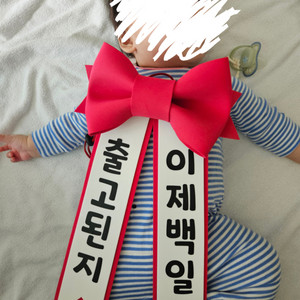 아기 화환 백일 축하띠