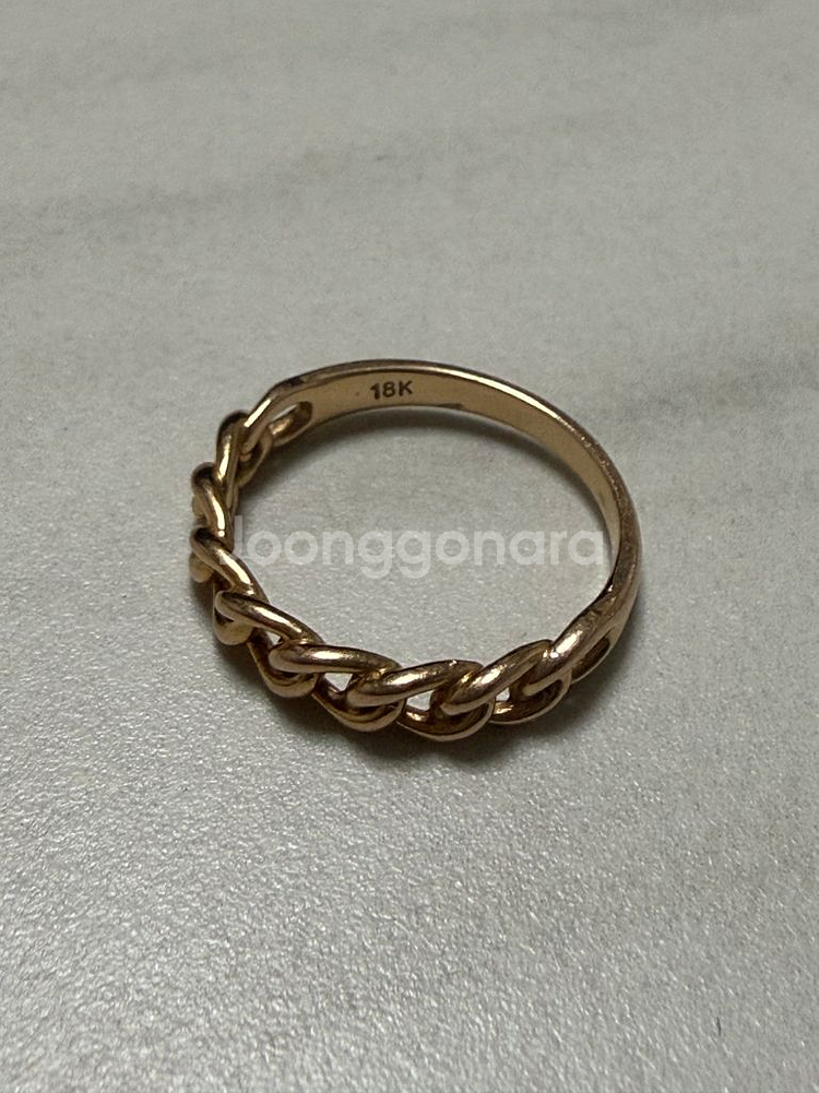 18k 체인 반지 12호--1