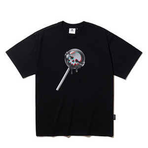 남자 해골 반팔 티셔츠 블랙 L
