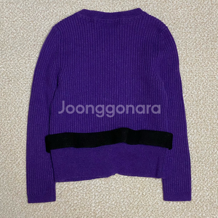 (정품) 버버리 키즈 퍼플 리본 니트 가디건 4Y--2