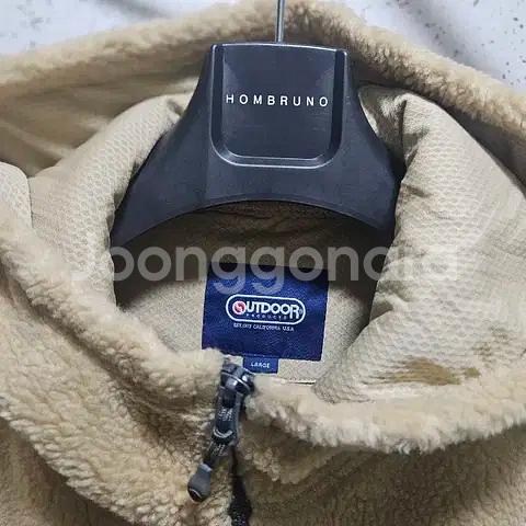 L) 아웃도어 프로덕츠 후리스 자켓 베이지 마우나 쉐르파 후드집업--3