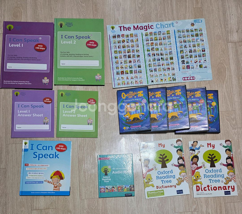 ort 연계 교재. 오디오북. 매직키 dvd. 딕셔너리. 아이캔스피크. 컨텍스카드3종세트--0