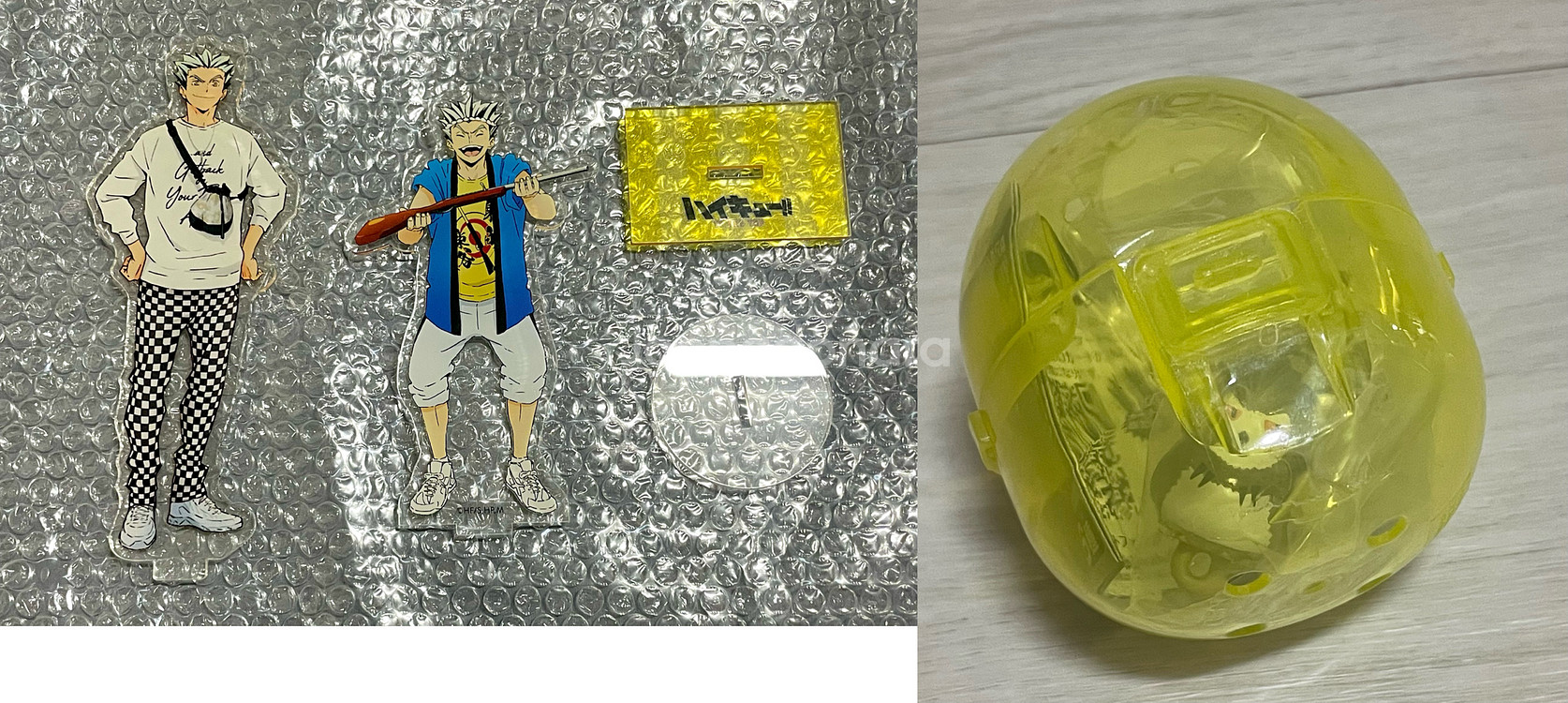 하이큐 보쿠토 아크릴 동물 메지루시 가챠 키링--0