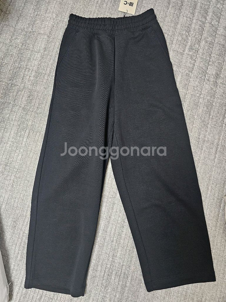 [XS] 유니클로C 스웨트와이드팬츠 블랙--2
