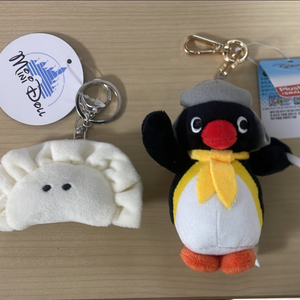 핑구인형 키링(핑구 지휘자 가방고리), 만두 키링 일괄
