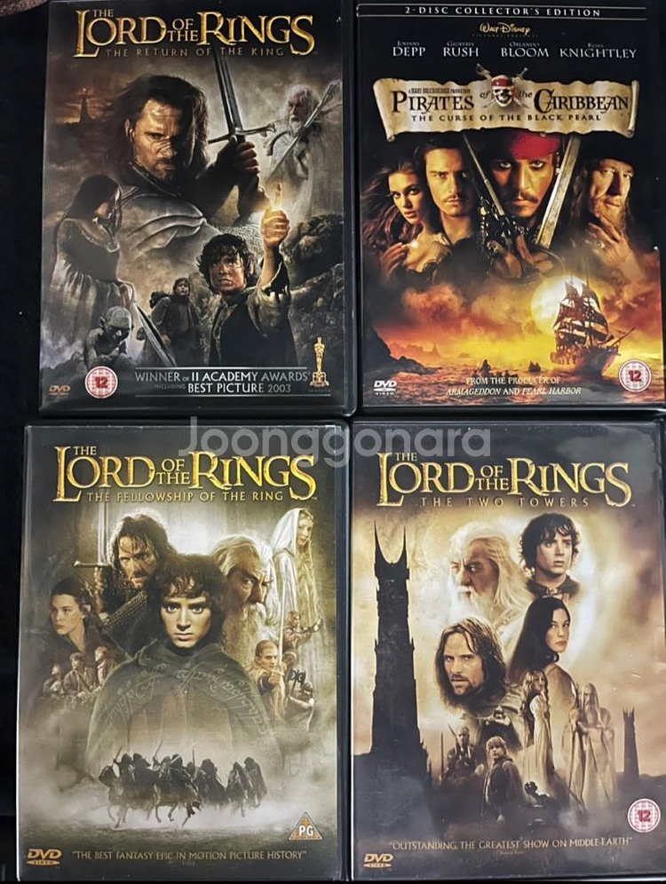 반지의제왕 캐리비안의 해적 dvd 일괄--0
