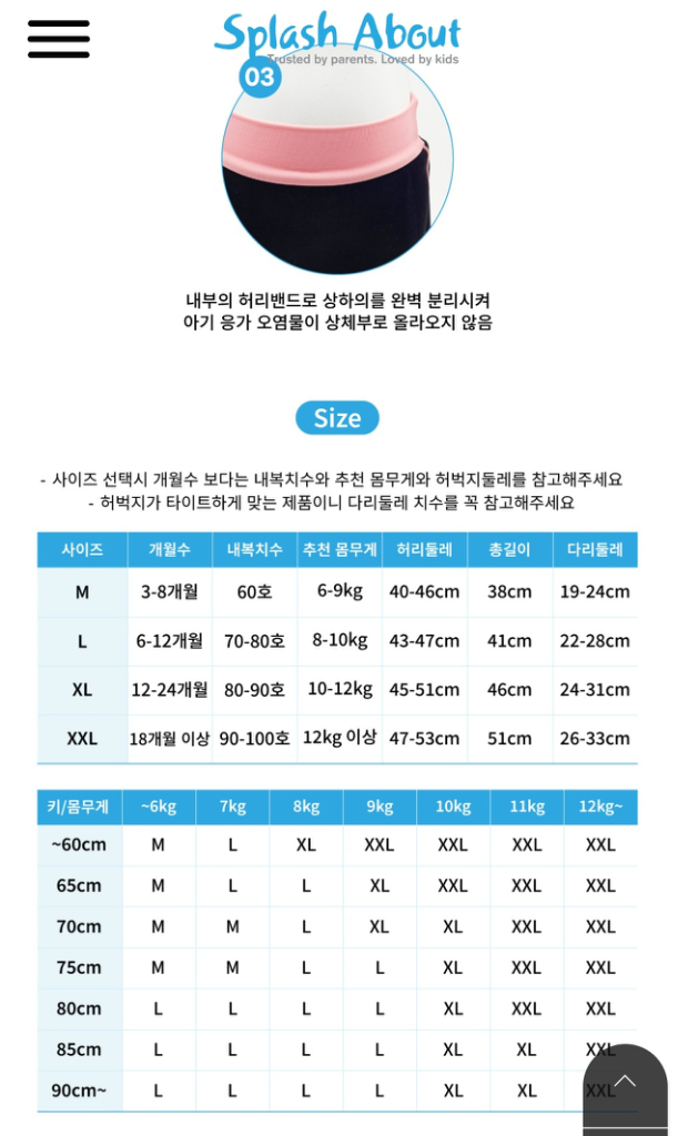 스플래쉬어바웃 아기 수영복 Medium 이미지