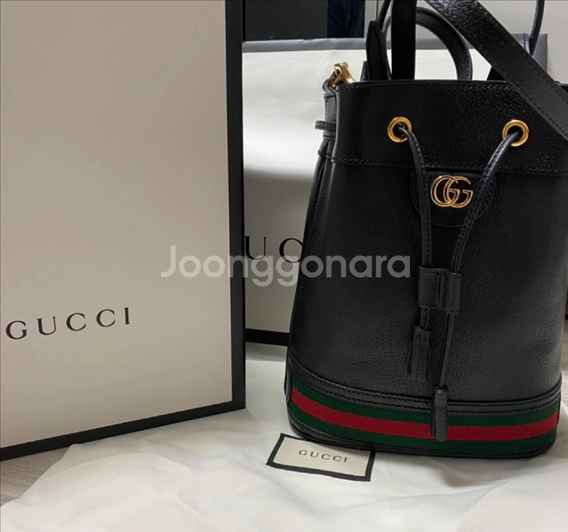 구찌 오피디아 레더 버킷백--0