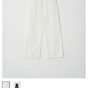 리즈 leeds 더위시 코튼 밴딩팬츠 화이트 숏기장