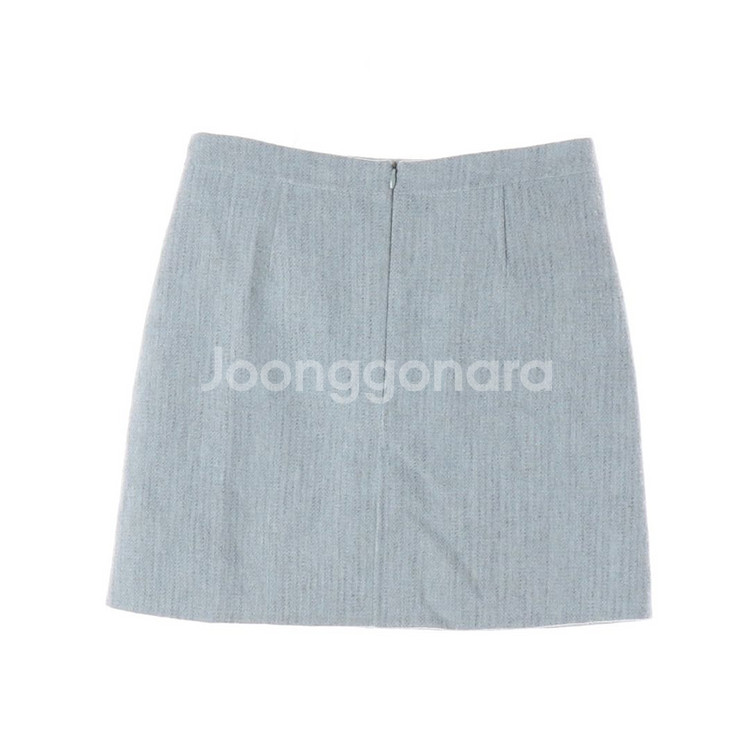 [S]그로브 스카이블루 포켓 샤론 미니 스커트 치마--3