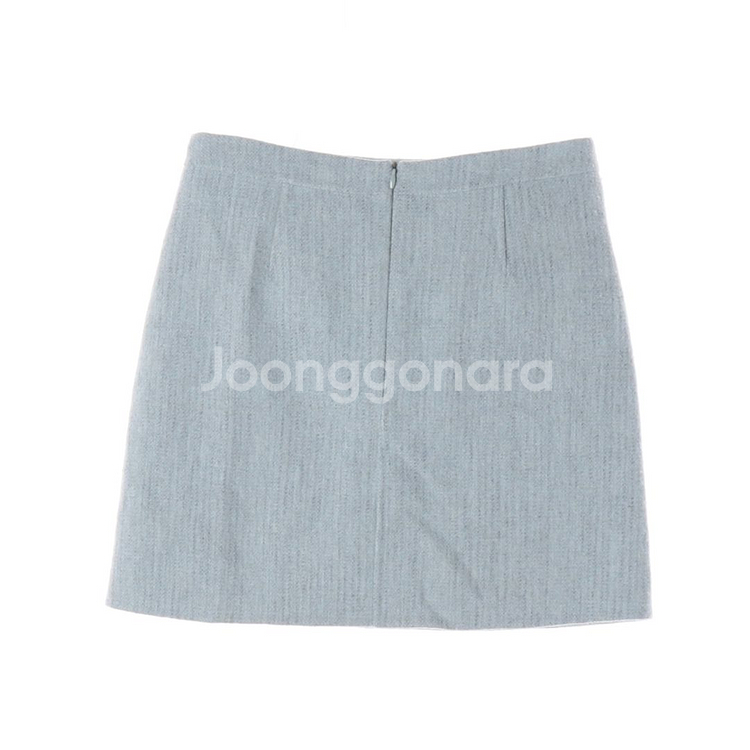 [S]그로브 스카이블루 포켓 샤론 미니 스커트 치마--4