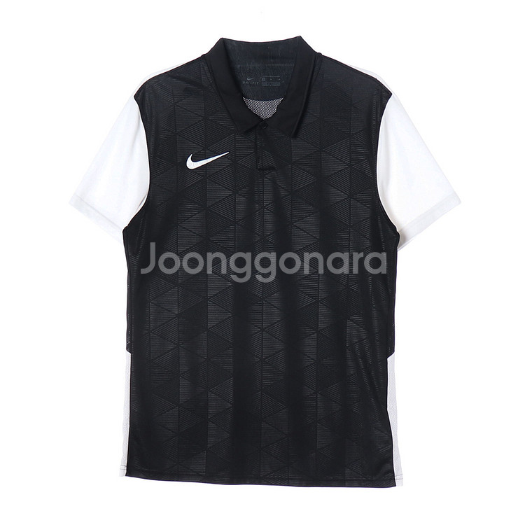 [M]나이키 블랙 화이트 드라이핏 반팔 카라티 폴로 티셔츠--0