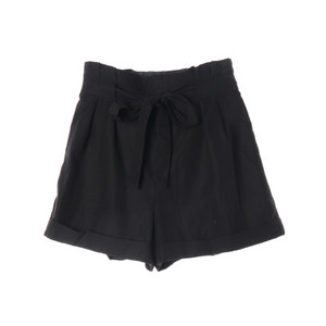 [S]클럽모나코 린넨 블랙 리본 벨트 롤업 쇼츠 반바지