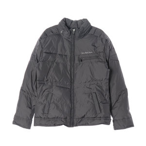 [M]캘빈클라인 진 덕다운 그레이 로고 숏 패딩 푸퍼 다운 재킷