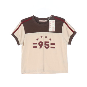 (새상품)[S]비터셀즈 베이지 브라운 크롭 모달 반팔 티셔츠