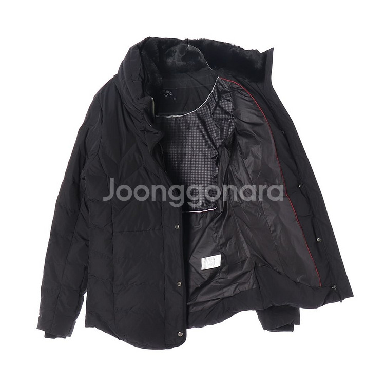 [S]캘러웨이 골프 구스다운 블랙 하이넥 패딩 점퍼 파카--3