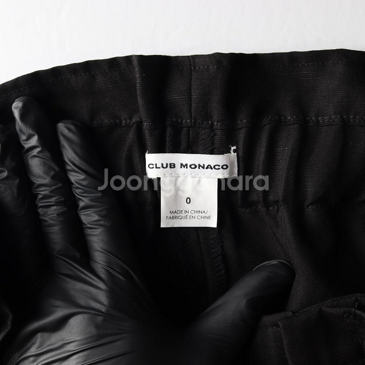 [S]클럽모나코 린넨 블랙 리본 벨트 롤업 쇼츠 반바지--4