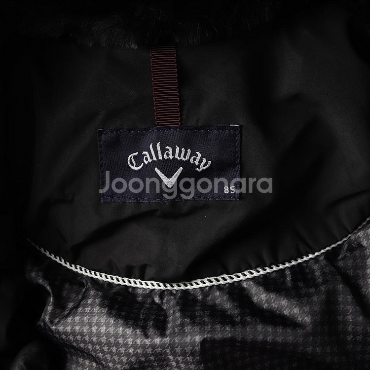 [S]캘러웨이 골프 구스다운 블랙 하이넥 패딩 점퍼 파카--5