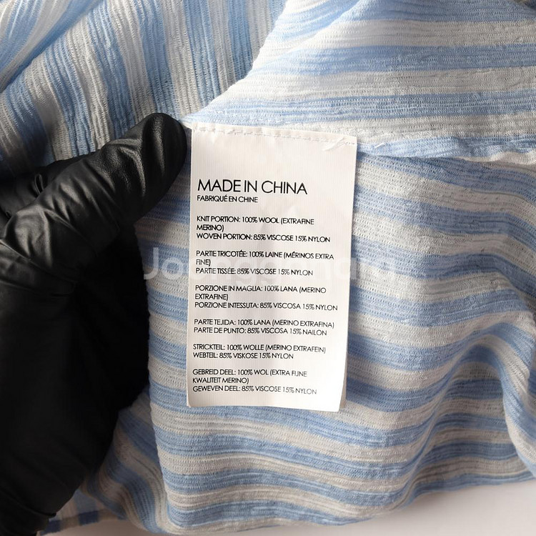 [XS]클럽모나코 울100% 네이비 스카이블루 셔츠 레이어드 긴팔 니트--5