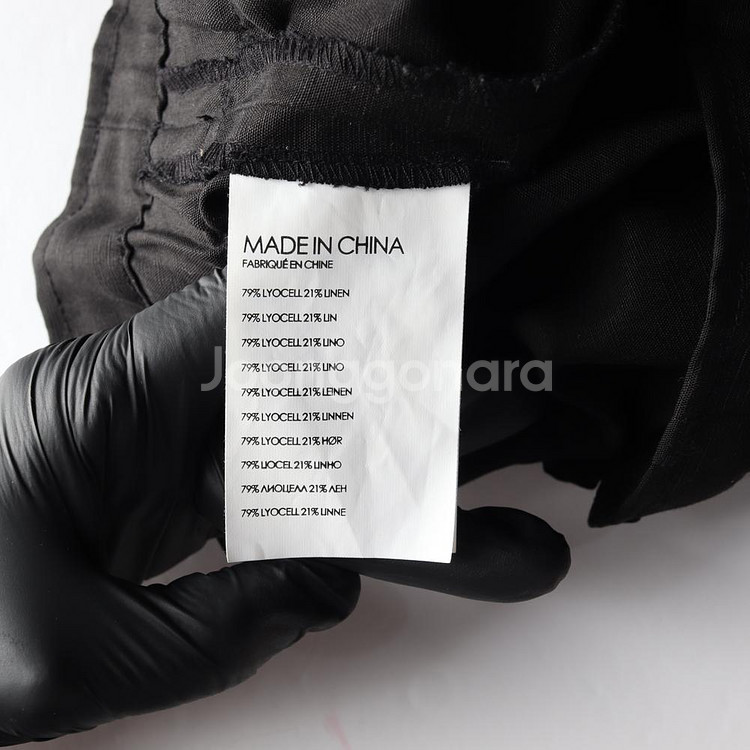 [S]클럽모나코 린넨 블랙 리본 벨트 롤업 쇼츠 반바지--5