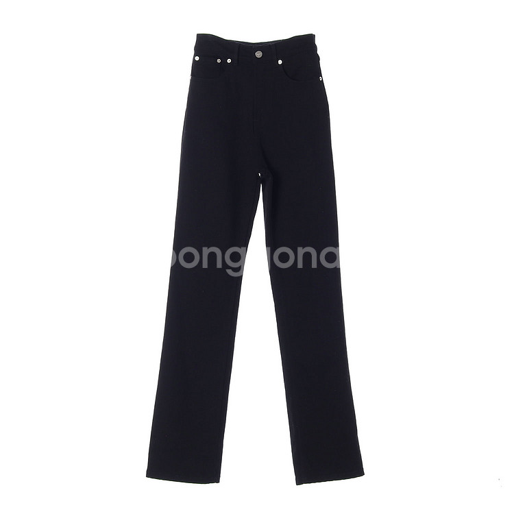 (정품)[S]메종키츠네 W26 블랙 롱 스트레이트 데님 청바지--0