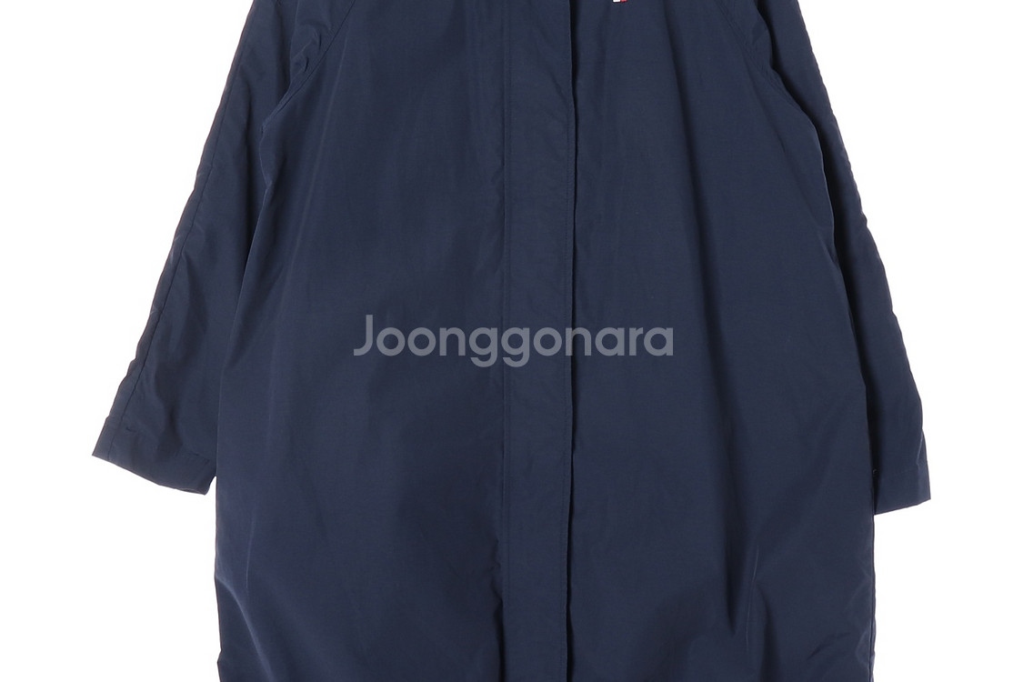 [S]타미 진스 네이비 사파리 야상 바람막이 롱 후드 집업 점퍼--2
