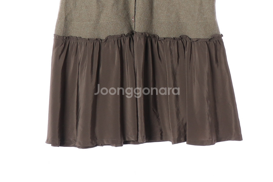 [S]마크 제이콥스 카키 브라운 반팔 니트 원피스 드레스--3