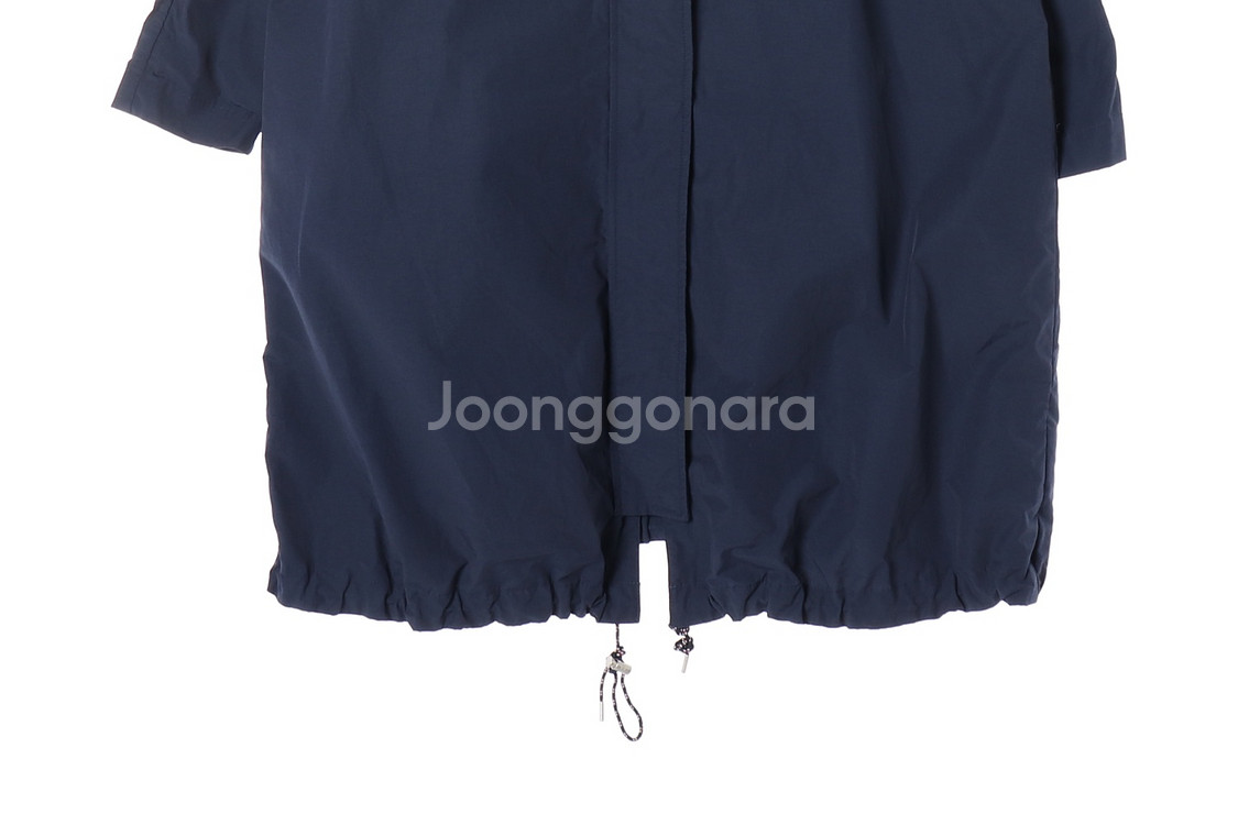 [S]타미 진스 네이비 사파리 야상 바람막이 롱 후드 집업 점퍼--3