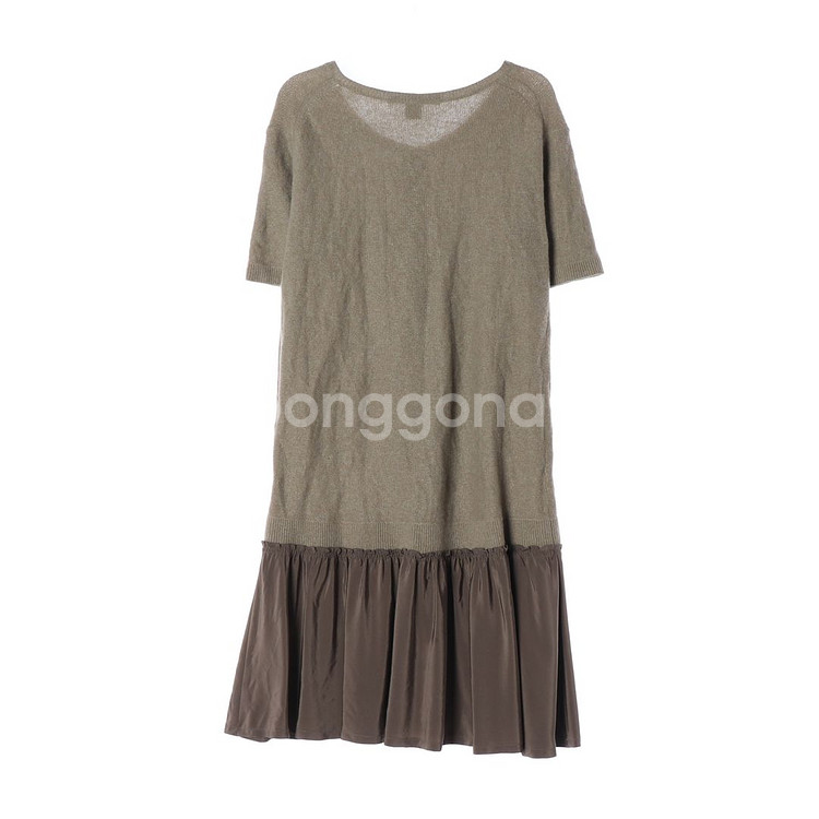 [S]마크 제이콥스 카키 브라운 반팔 니트 원피스 드레스--4