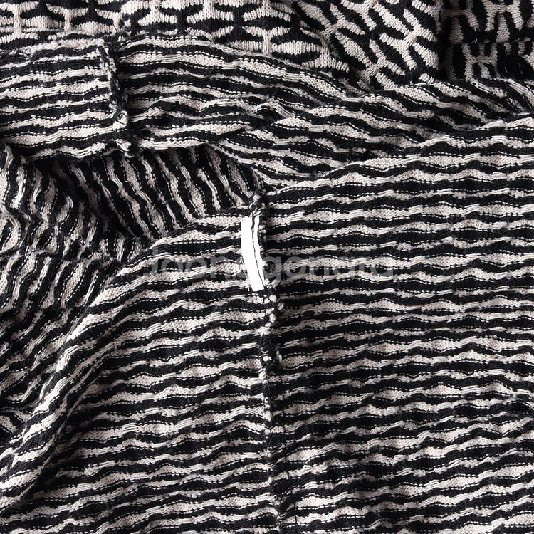 [M]자라 블랙 베이지 패턴 반팔 카라 니트 폴로 티셔츠--5