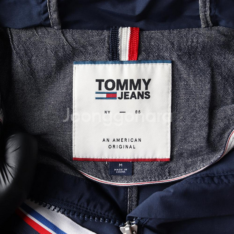 [S]타미 진스 네이비 사파리 야상 바람막이 롱 후드 집업 점퍼--5