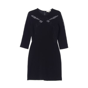 [S]산드로 블랙 레이스 긴팔 원피스 드레스