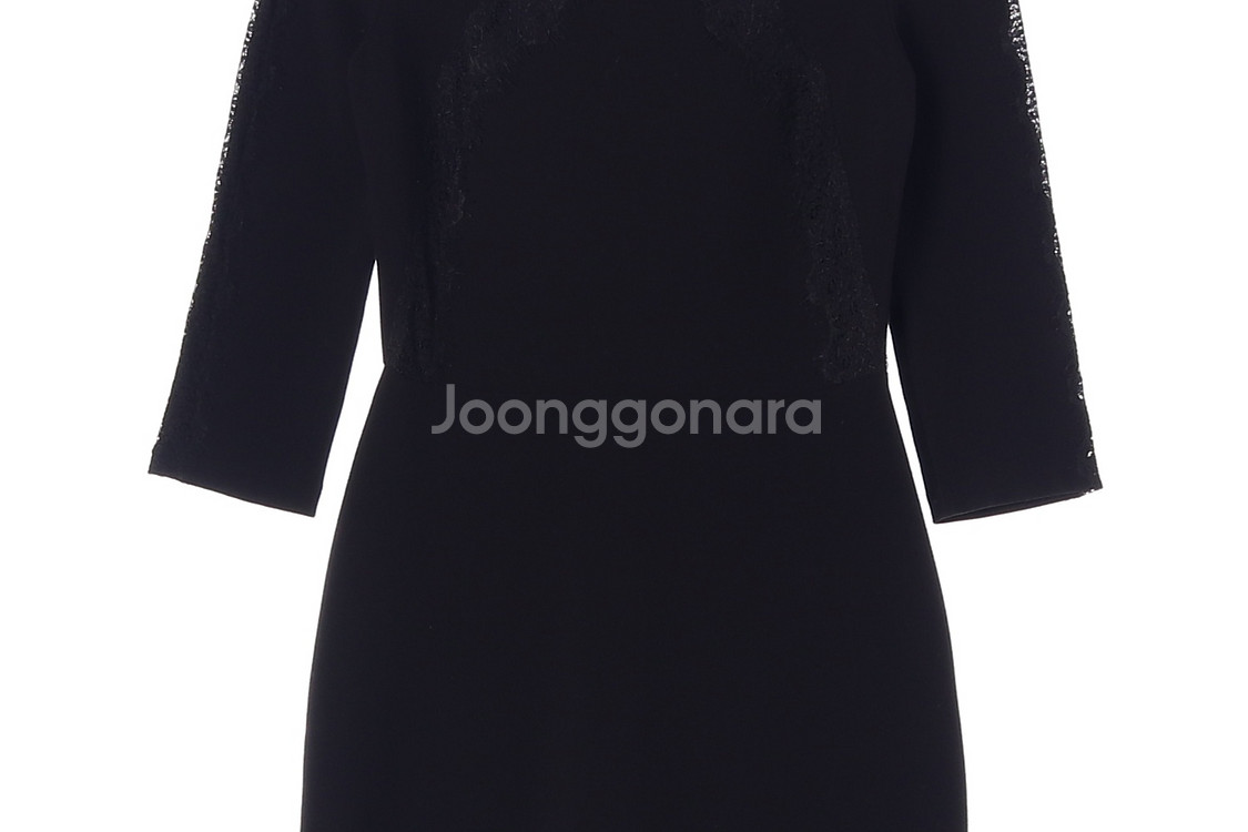 [S]산드로 블랙 레이스 긴팔 원피스 드레스--2