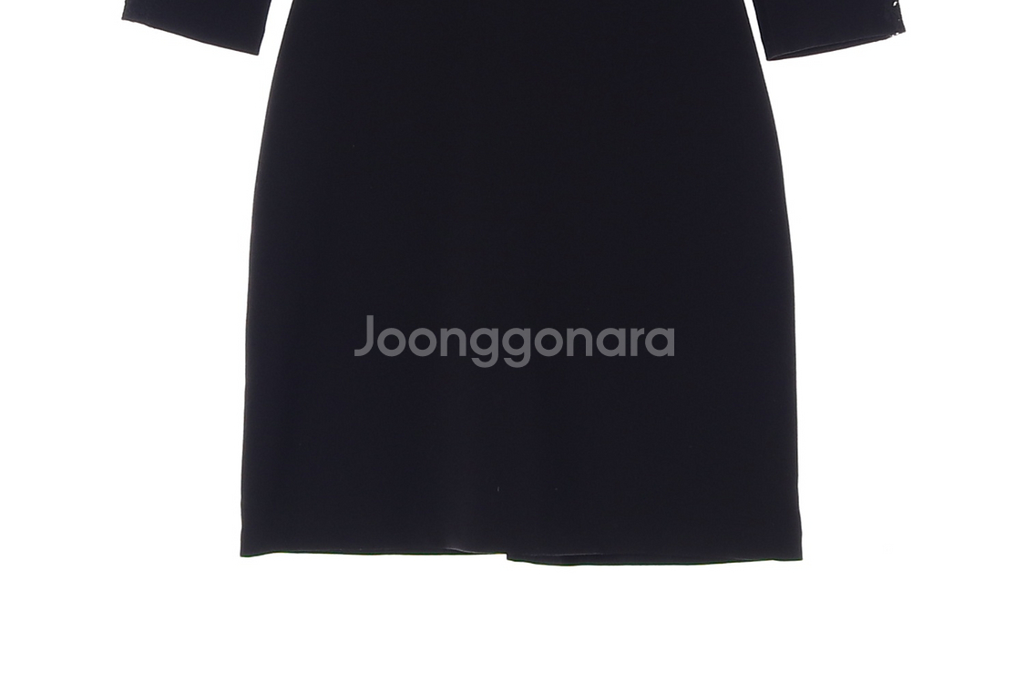 [S]산드로 블랙 레이스 긴팔 원피스 드레스--3