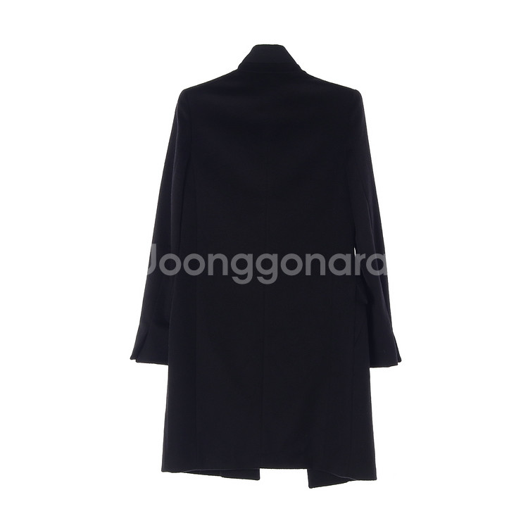 [S]미샤 울캐시미어100% 블랙 싱글 테일러드 코트--5