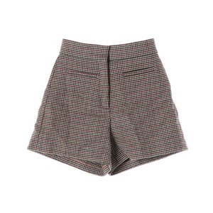 [S]산드로 베이지 잔체크 A라인 버뮤다팬츠 쇼츠 반바지 울슬랙스