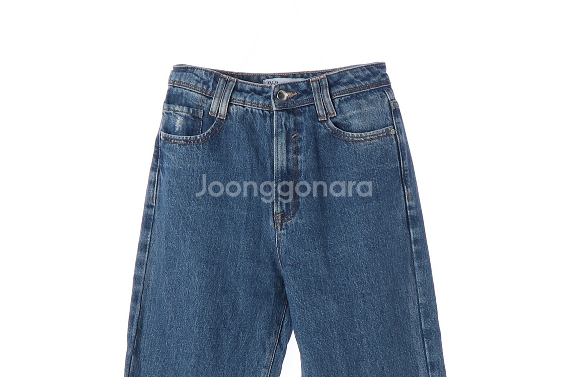[XS]자라 중청 와이드 스트레이트 데님 청바지--1